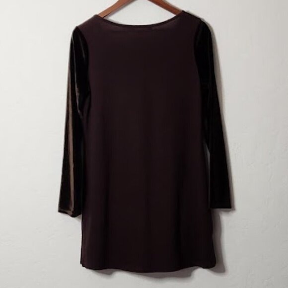 Soft Surroundings Women's Velvet Sleeve Tunic Blouse Size Small - Picture 4 of 5
